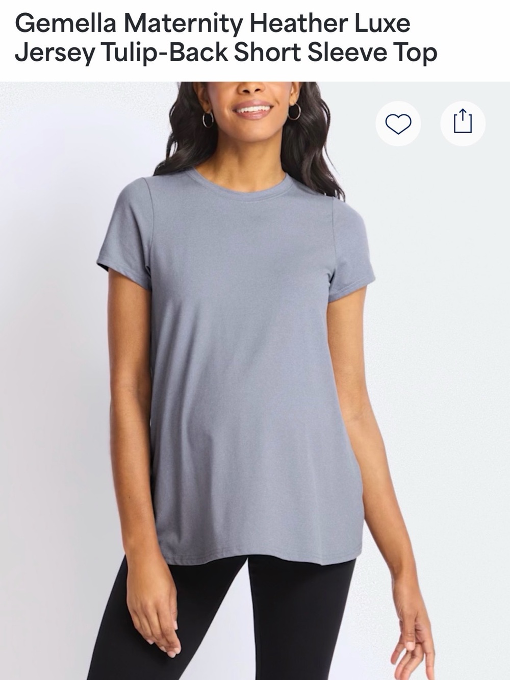Threads 4 Thought Tulip back Gamella Maternity Tee XS